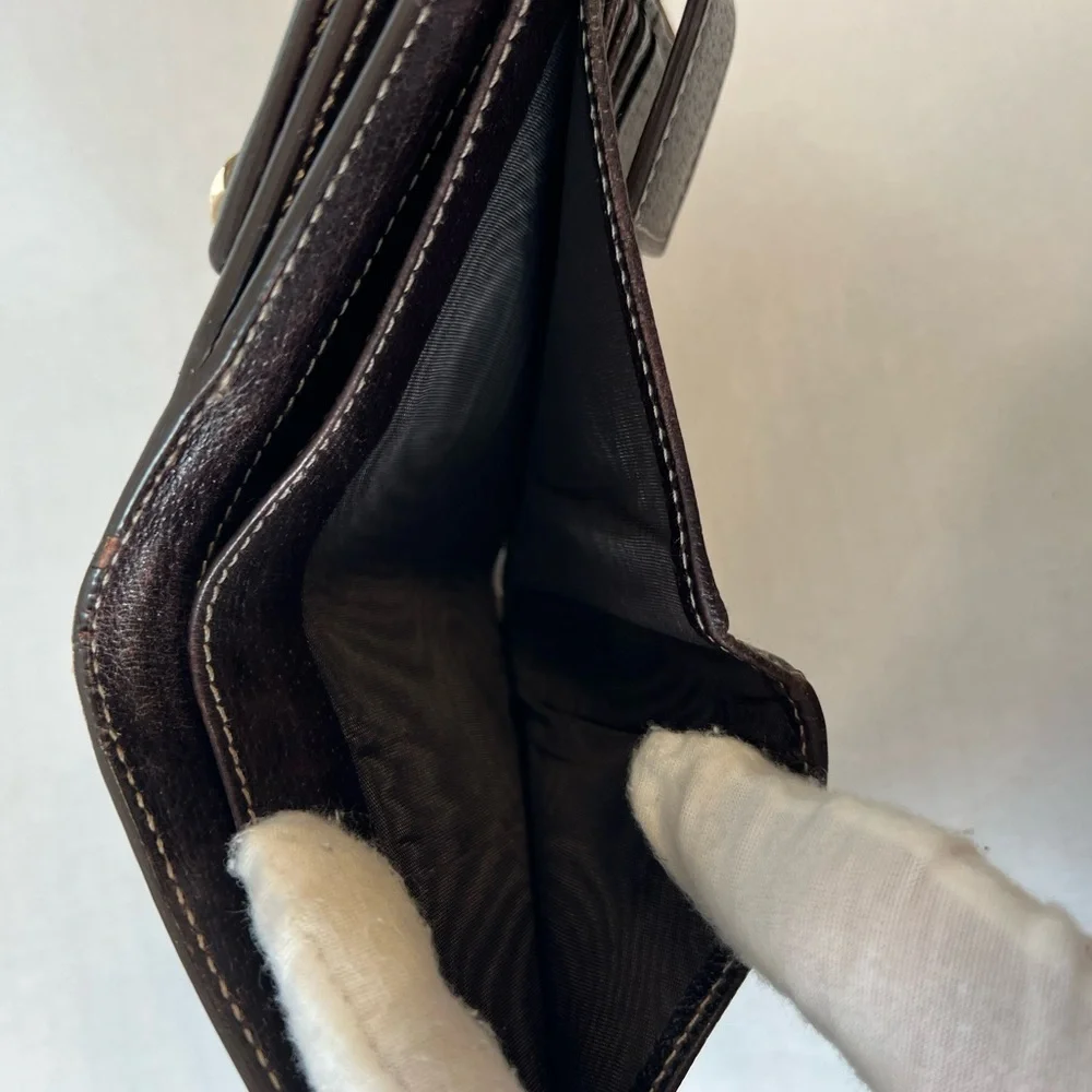 Gucci GG‎ suede, compact, leather wallet - Picture 6 of 16